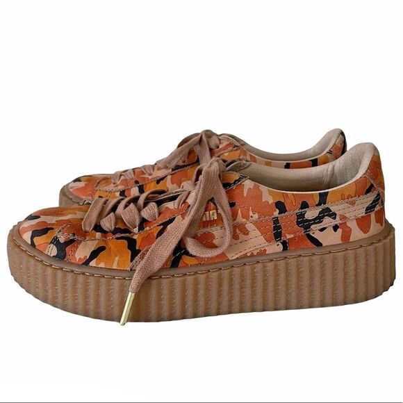 Puma X Fenty by Rihanna Creeper Camo Sneakers Size 7.5 - Picture 4 of 10